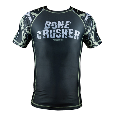 PRIDE OR DIE bone crusher 2 s/s RASHGUARD - BLACk